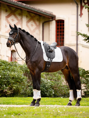 Buy LeMieux Half Lined White Merino+ Cotton Dressage Square| Online for Equine