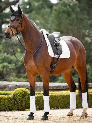 LeMieux Half Lined White / Natural Merino+ Cotton Dressage Square