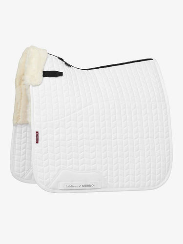 LeMieux Half Lined White / Natural Merino+ Cotton Dressage Square