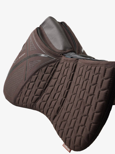 Buy the LeMieux Brown ProSorb Plain 3 Pocket Quilted Half Pad | Online for Equine