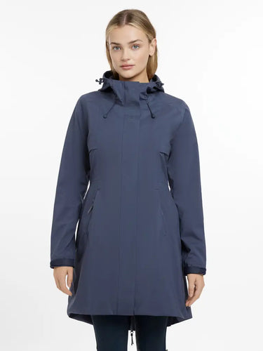 LeMieux Ladies Grace Long Rain Jacket Dusk Blue