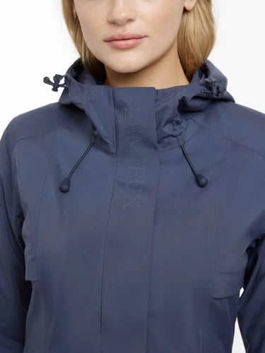 LeMieux Ladies Grace Long Rain Jacket Dusk Blue