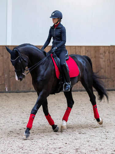 LeMieux ProSport Chilli Red Suede Dressage Square