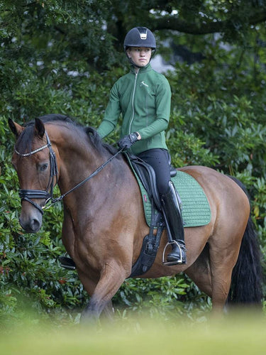 LeMieux ProSport Hunter Green Suede Dressage Square