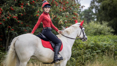 Buy LeMieux Chilli Red Suede GP Square| Online for Equine