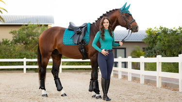 Buy LeMieux Peacock Loire Memory Dressage Square| Online for Equine