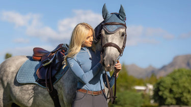 Buy LeMieux Ice Blue Classic Fly Hood | Online for Equine