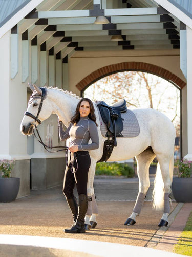 LeMieux ProSport Grey Suede Dressage Square